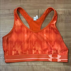 Under Armour Women's Orange Sports Bra Medium